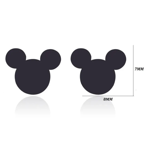 MICKEY BLACK Minimalist Stainless Steel Stud Earrings With Gift Bag - Picture 4 of 8